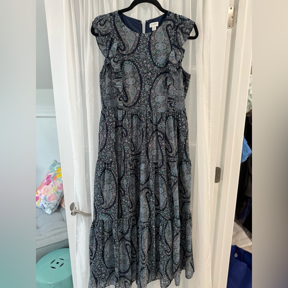 Elegant Paisley Print Dress